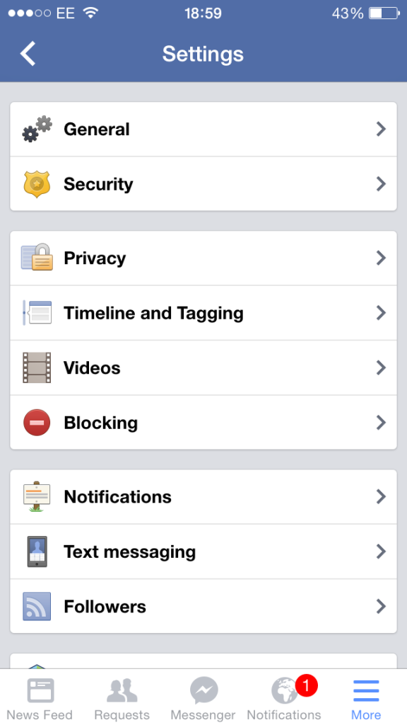 Turn off autoplay videos on iPhone Facebook app
