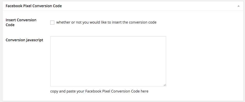 Facebook Conversion Pixels on WordPress
