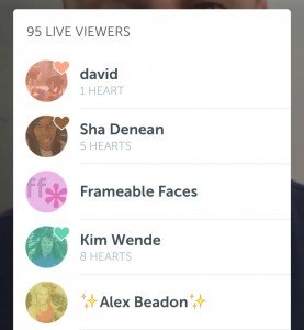 Showing your hearts on Periscope