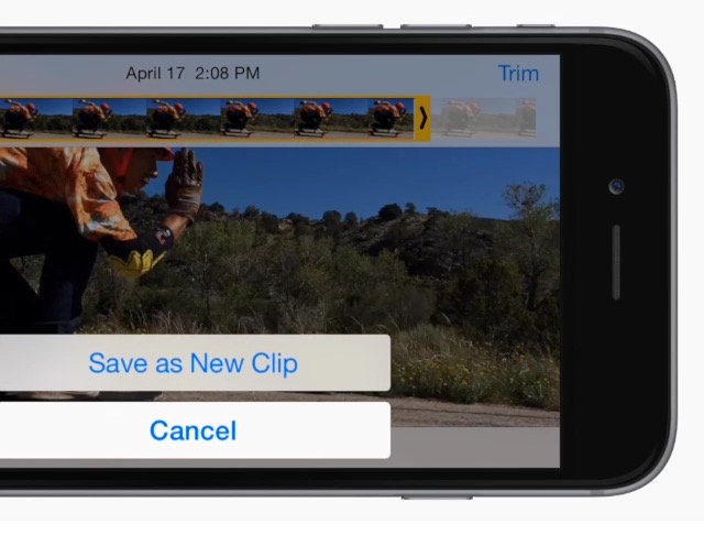 Trim video clips on iPhone
