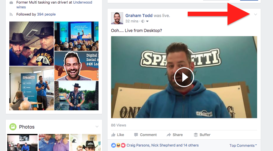 How to share a Facebook Live video