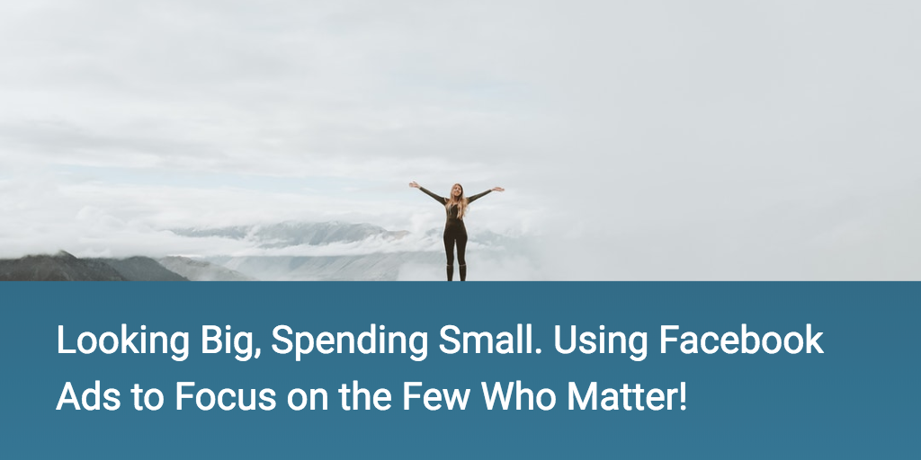 Looking Big, Spending Small. Using Facebook Ads to Focus on the Few Who Matter