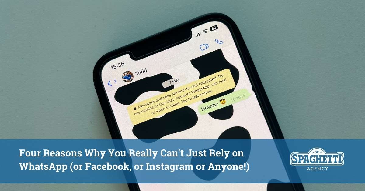Four Reasons Why You Really Can't Just Rely on Whatsapp (or Facebook, or Instagram or Anyone!)